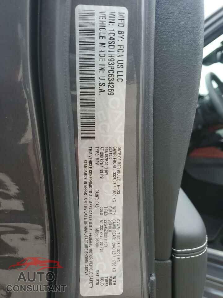 DODGE DURANGO 2023 - 1C4SDJH93PC634269