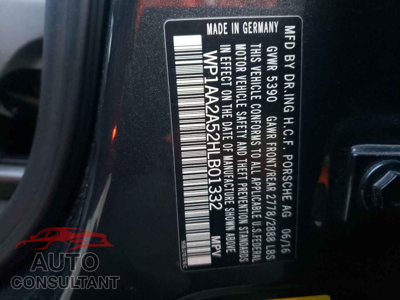 PORSCHE MACAN 2017 - WP1AA2A52HLB01332