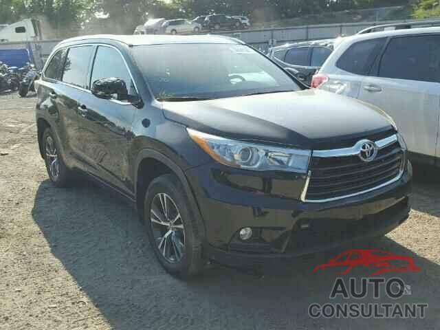 TOYOTA HIGHLANDER 2016 - 5TDJKRFH0GS302721