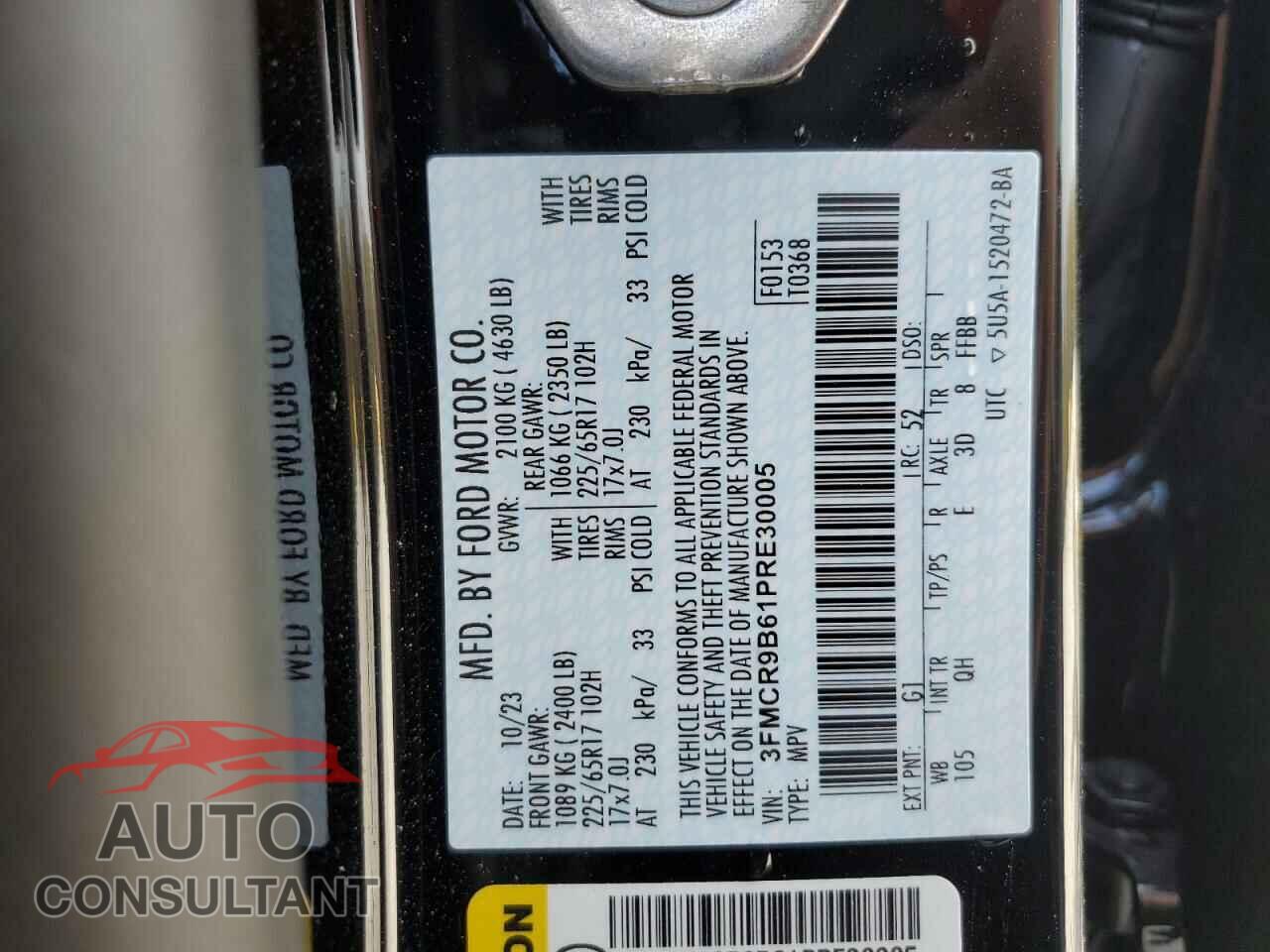 FORD BRONCO 2023 - 3FMCR9B61PRE30005