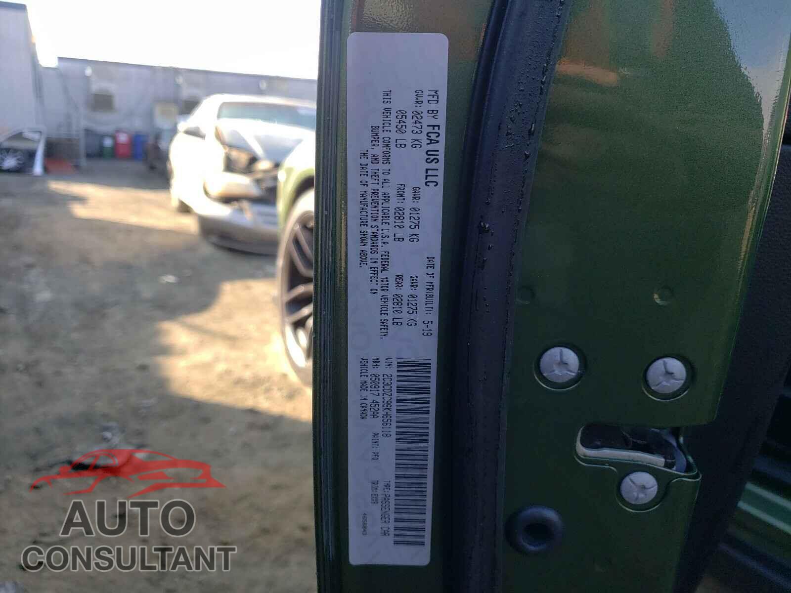 DODGE CHALLENGER 2019 - 2C3CDZC99KH656118