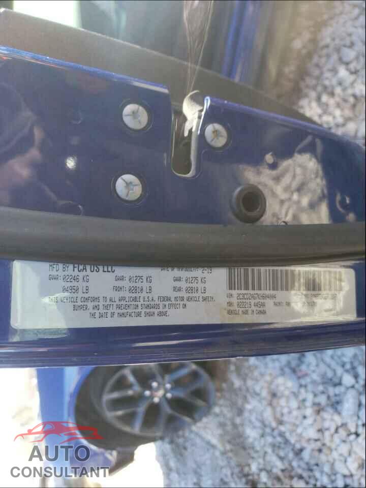 DODGE CHALLENGER 2019 - 2C3CDZAG7KH604004