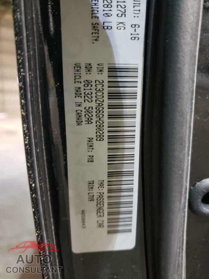 DODGE CHALLENGER 2016 - 2C3CDZAG6GH280289