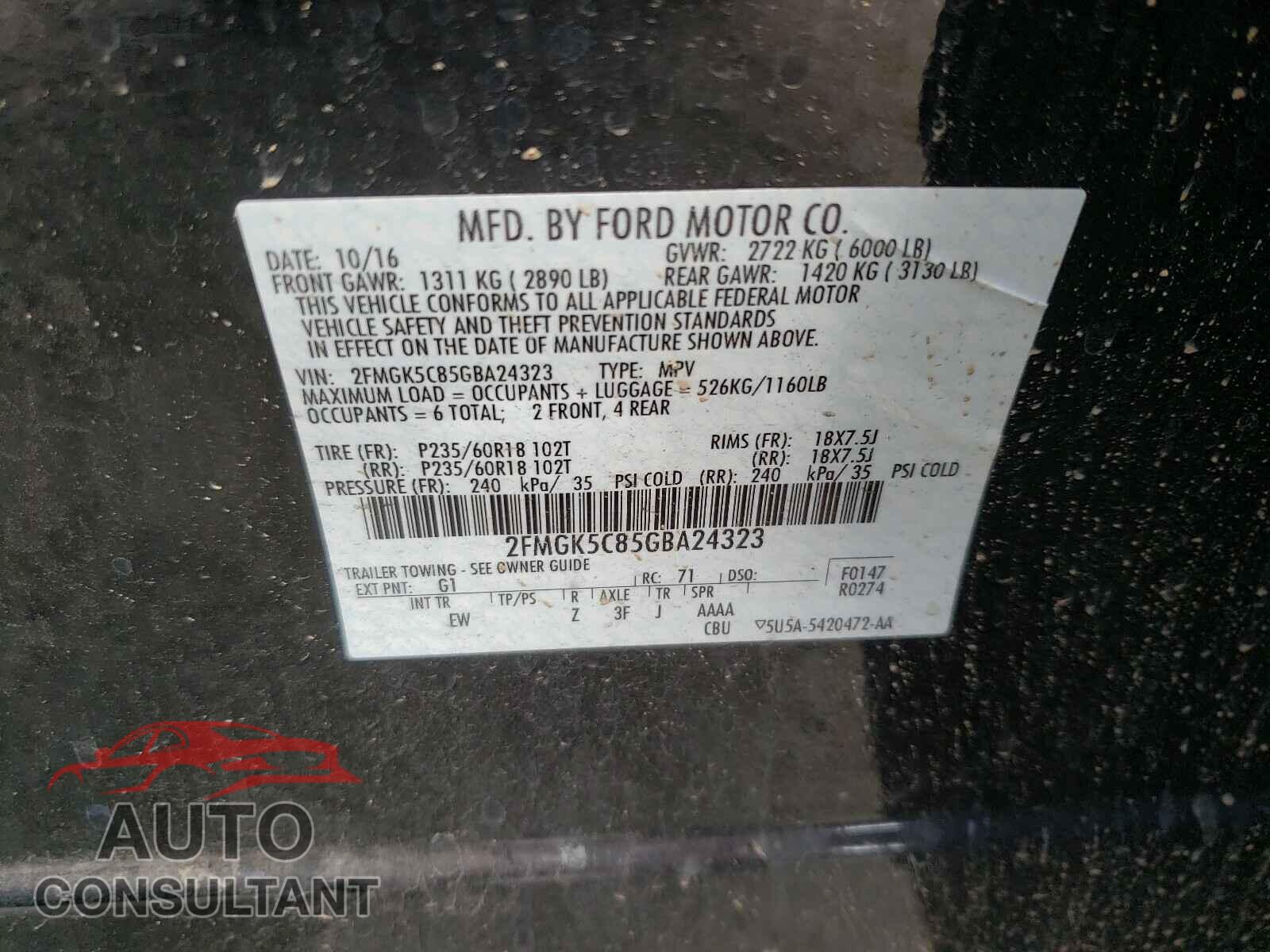 FORD FLEX 2016 - 2FMGK5C85GBA24323