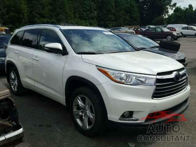TOYOTA HIGHLANDER 2015 - 5TDDKRFH8FS185238