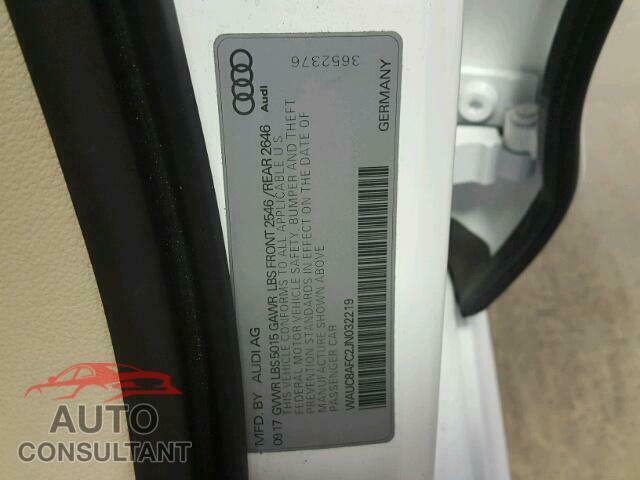 AUDI A6 2018 - WAUC8AFC2JN032219