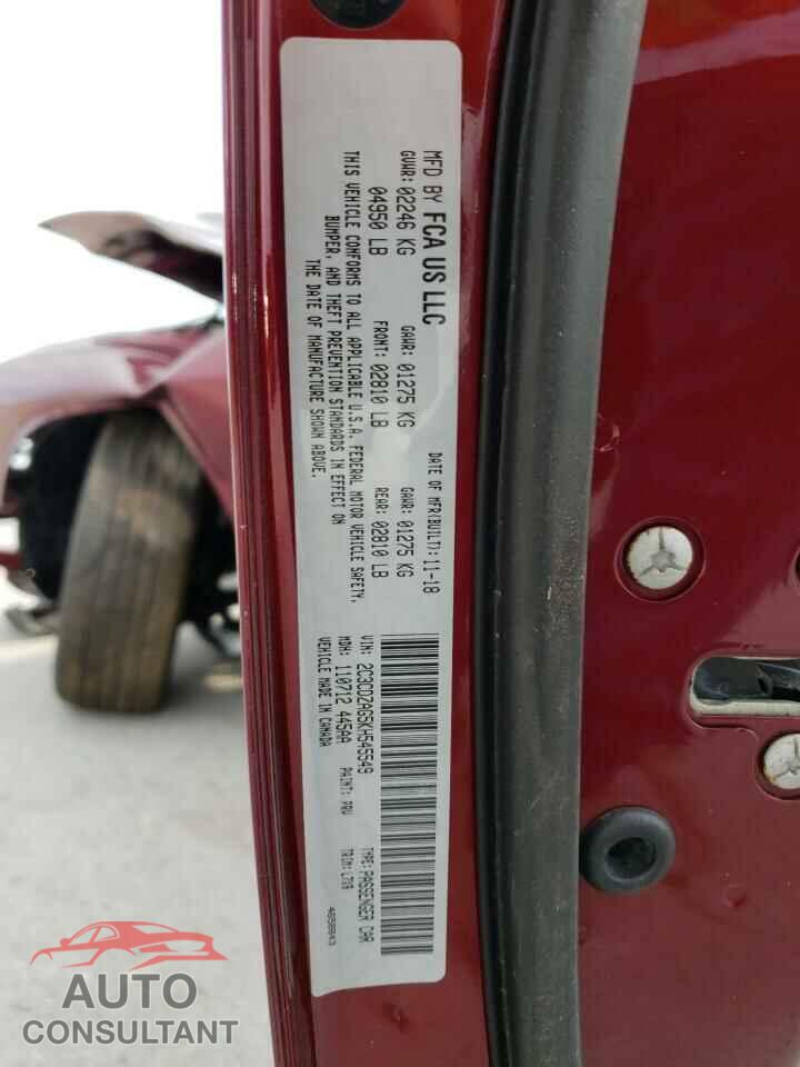 DODGE CHALLENGER 2019 - 2C3CDZAG5KH545549