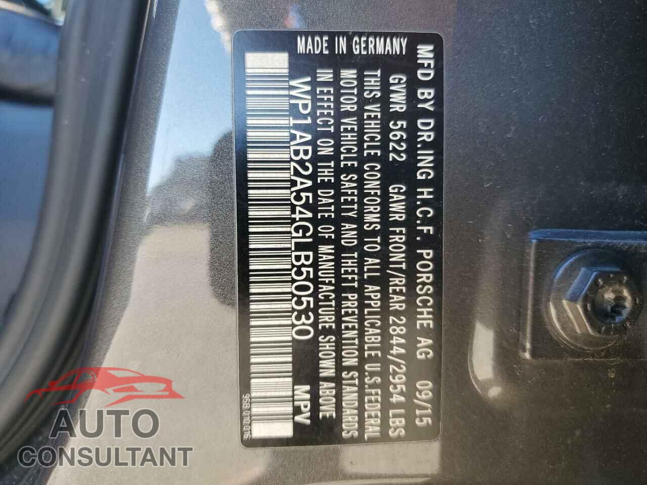 PORSCHE MACAN 2016 - WP1AB2A54GLB50530