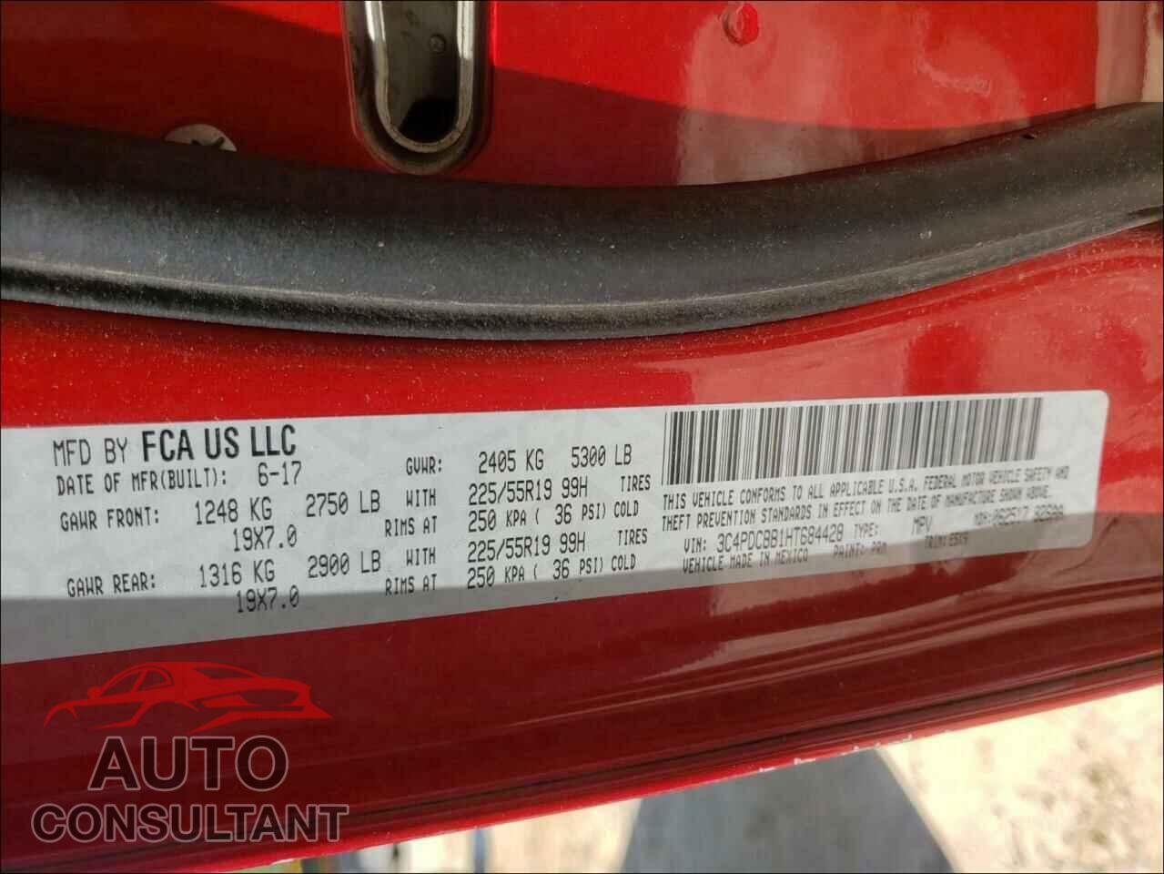 DODGE JOURNEY 2017 - 3C4PDCBB1HT684428