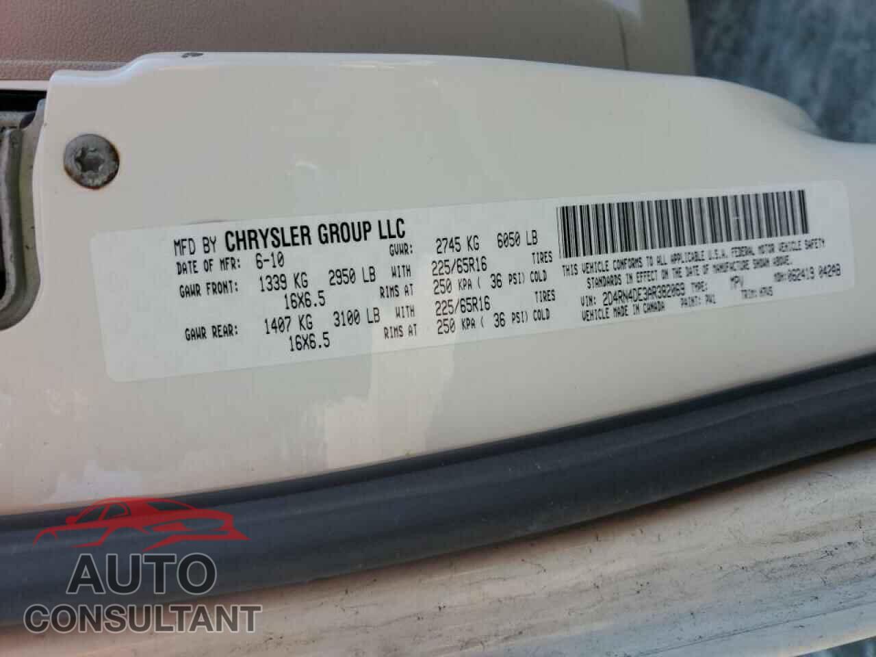 DODGE CARAVAN 2010 - 2D4RN4DE3AR382069