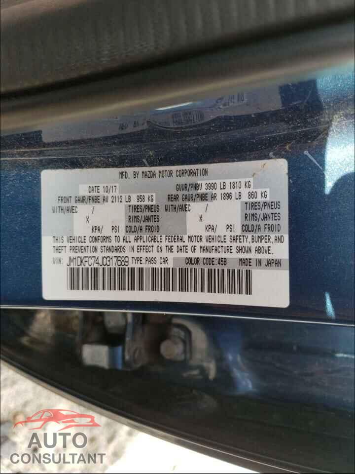 MAZDA CX-3 2018 - JM1DKFC74J0317689