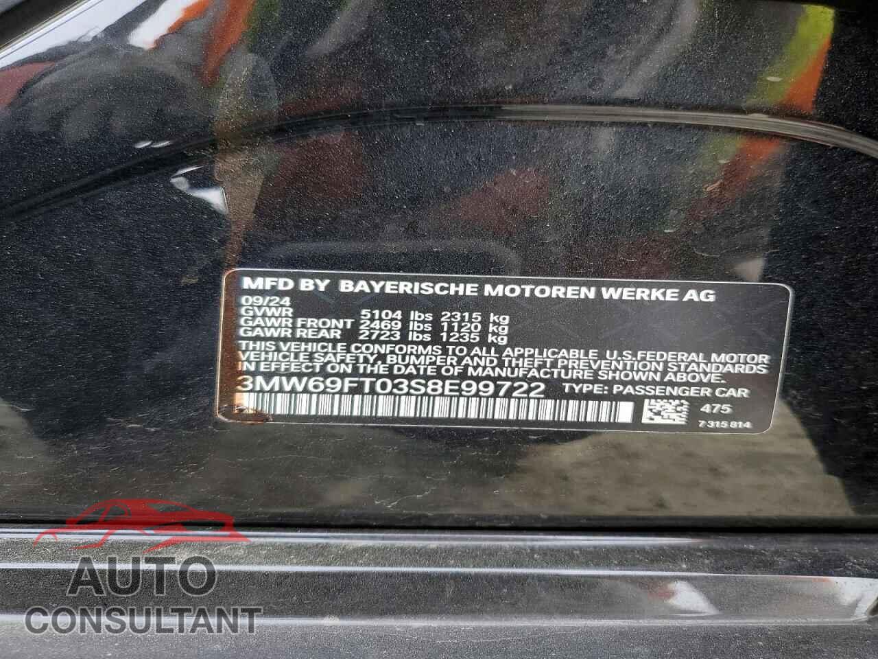BMW M3 2025 - 3MW69FT03S8E99722