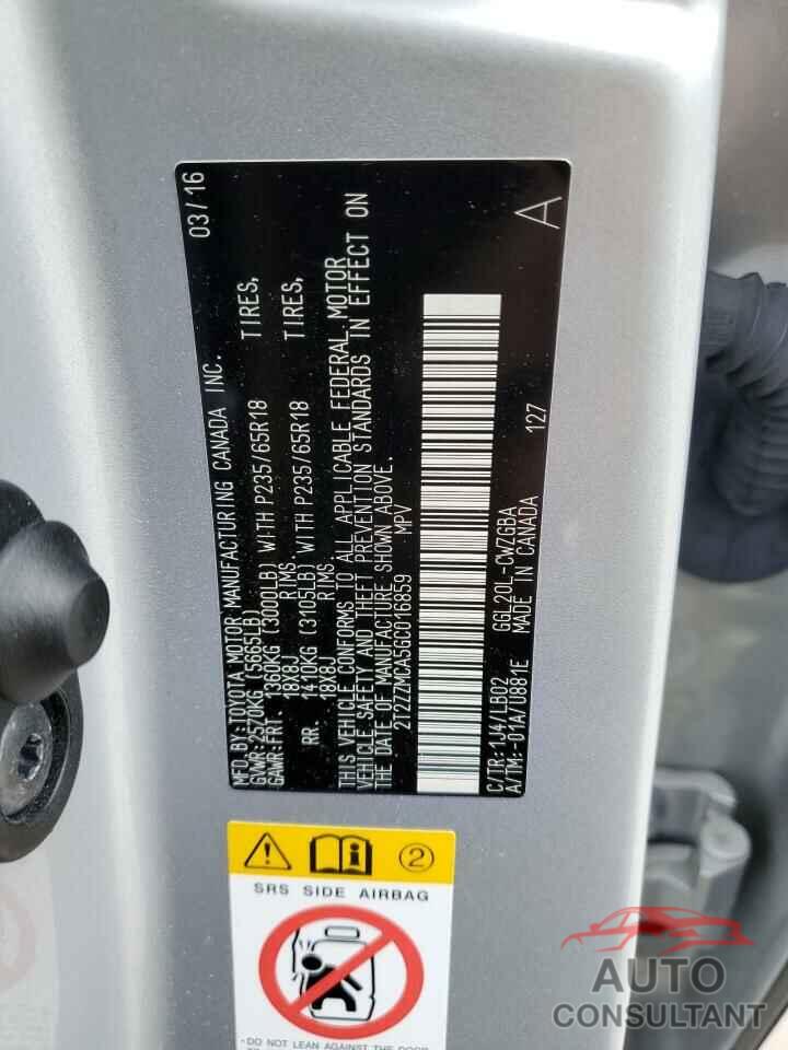 LEXUS RX350 2016 - 2T2ZZMCA5GC016859