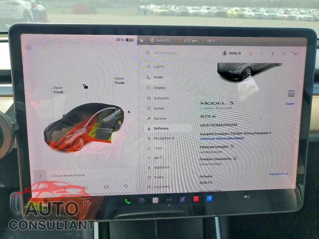 TESLA MODEL 3 2018 - 5YJ3E1EA6JF052743