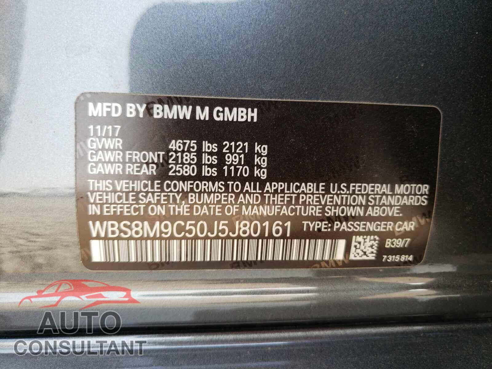 BMW M3 2018 - WBS8M9C50J5J80161