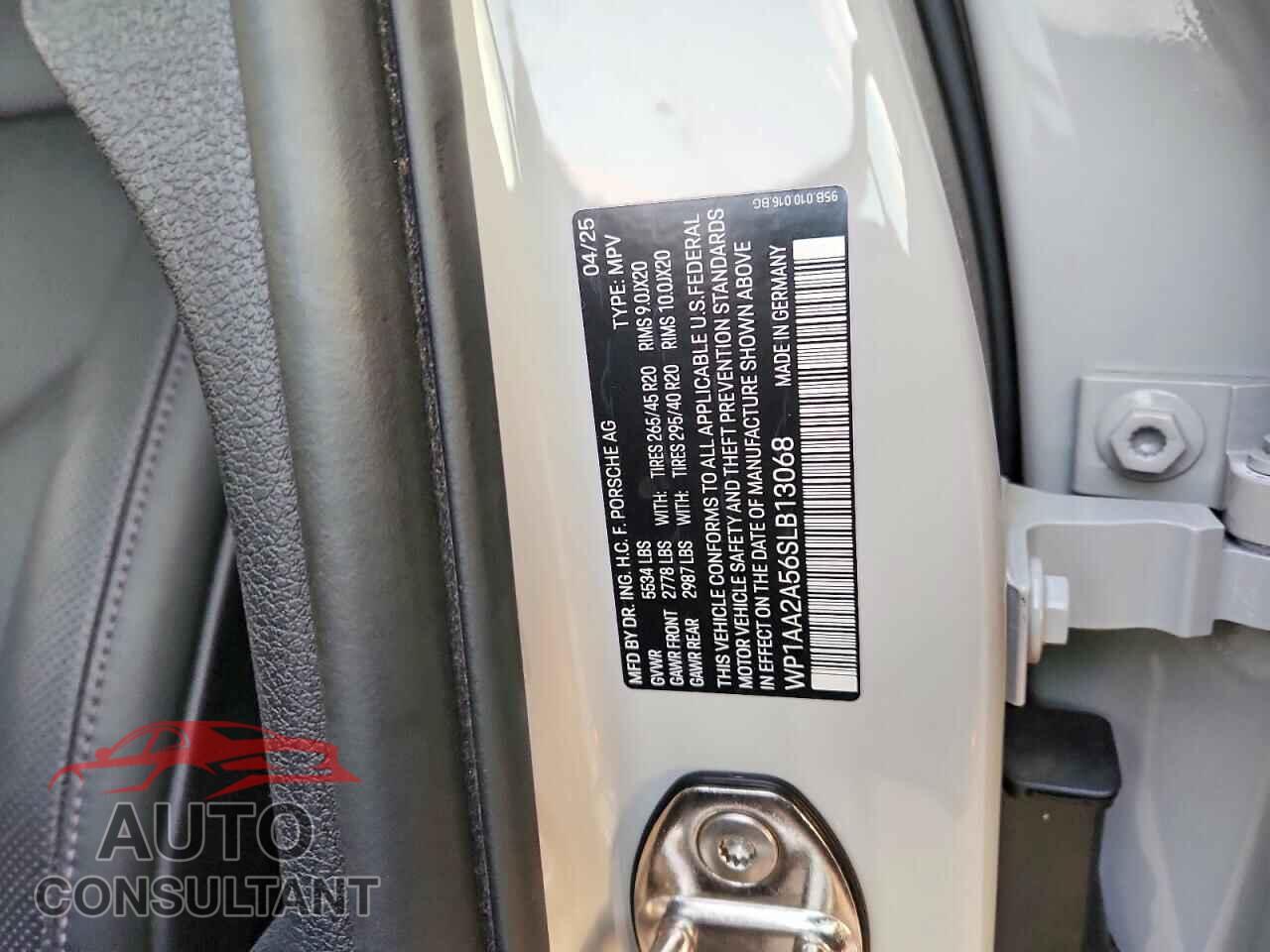 PORSCHE MACAN 2025 - WP1AA2A56SLB13068