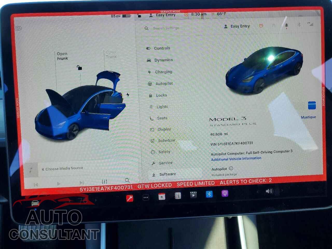 TESLA MODEL 3 2019 - 5YJ3E1EA7KF400731