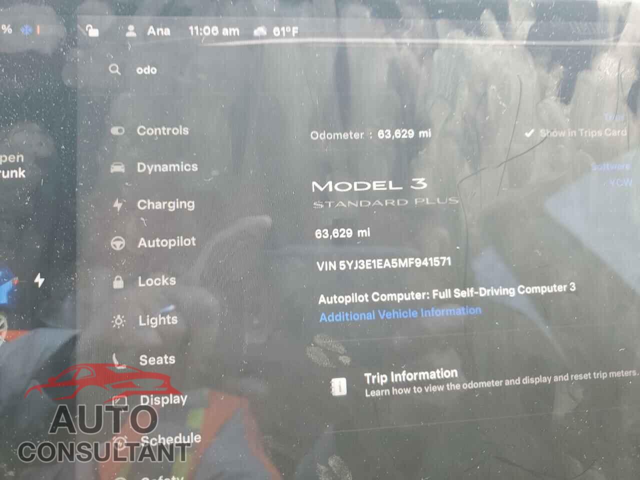 TESLA MODEL 3 2021 - 5YJ3E1EA5MF941571
