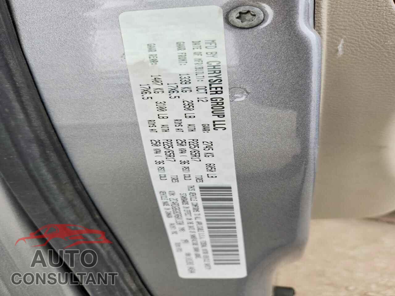 DODGE GRAND CARA 2013 - 2C4RDGBG8DR601330