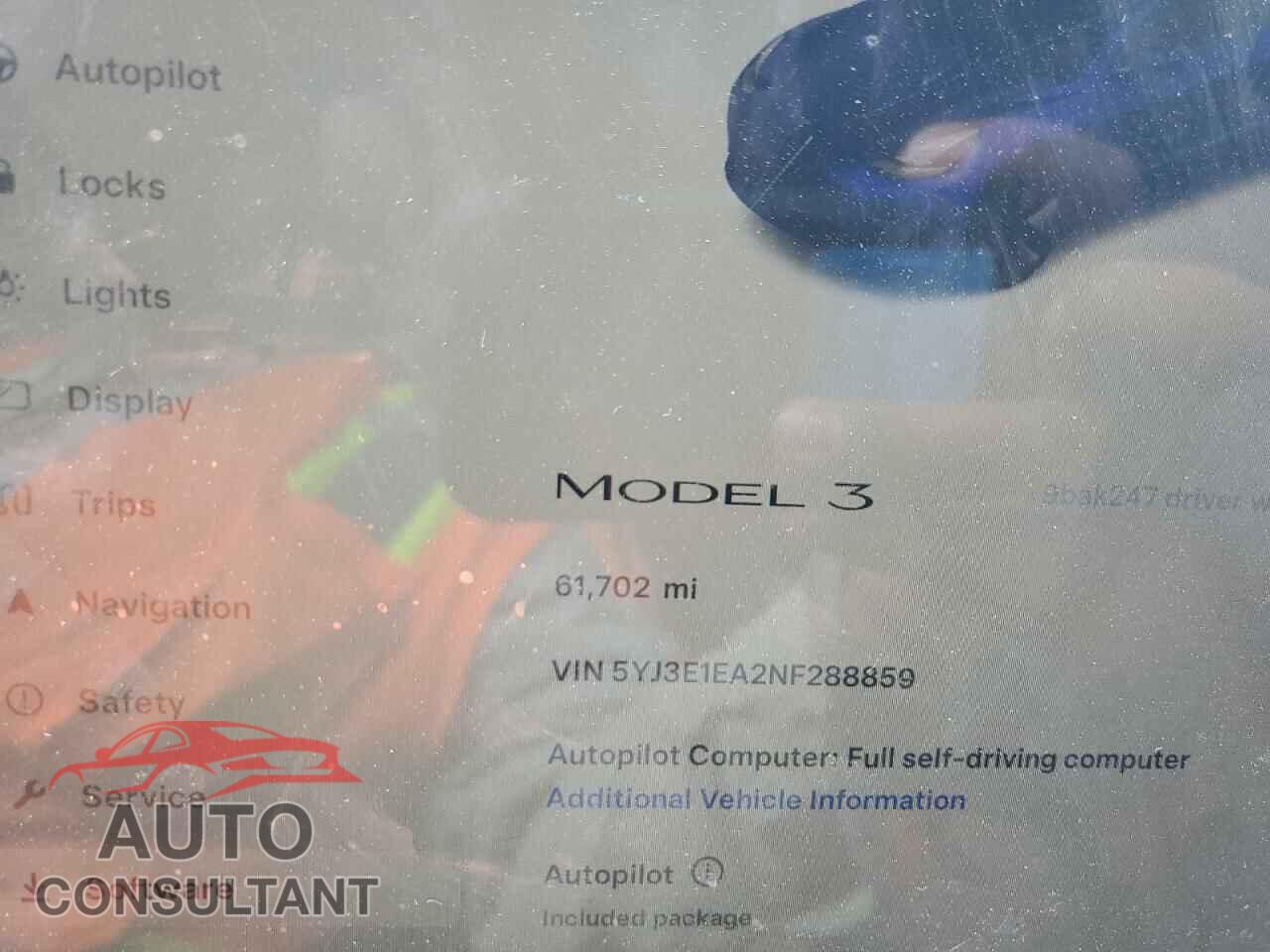 TESLA MODEL 3 2022 - 5YJ3E1EA2NF288859