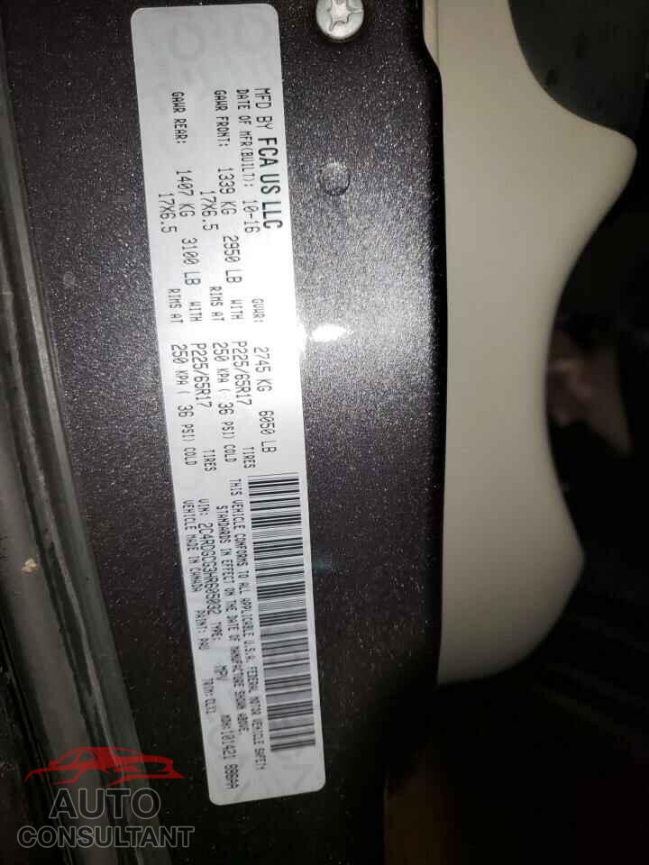 DODGE CARAVAN 2017 - 2C4RDGCG3HR605032