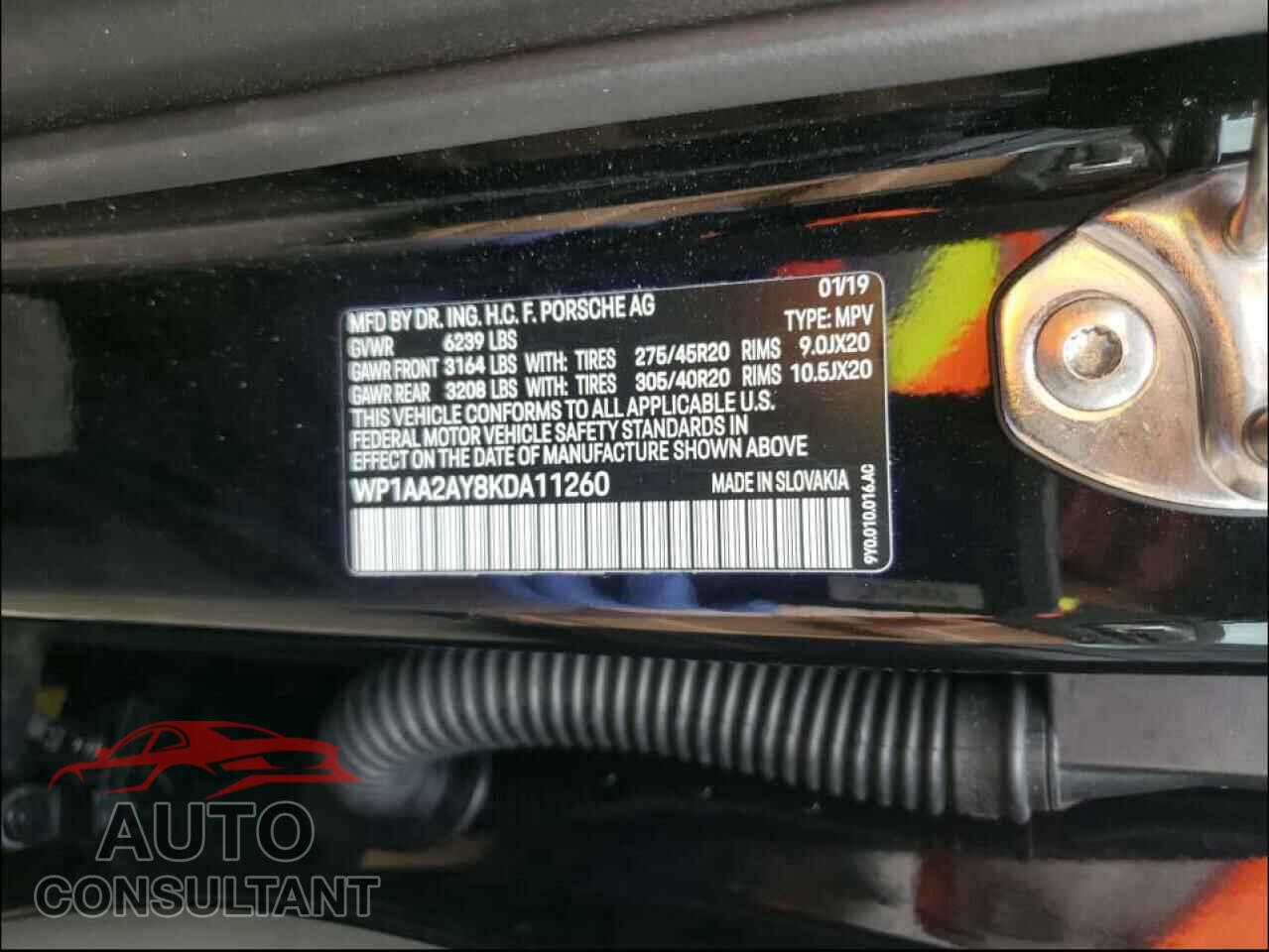 PORSCHE CAYENNE 2019 - WP1AA2AY8KDA11260