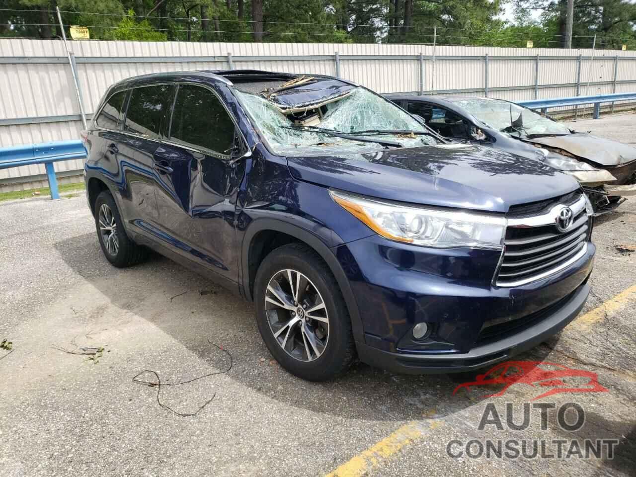 TOYOTA HIGHLANDER 2016 - 5TDKKRFH3GS167142