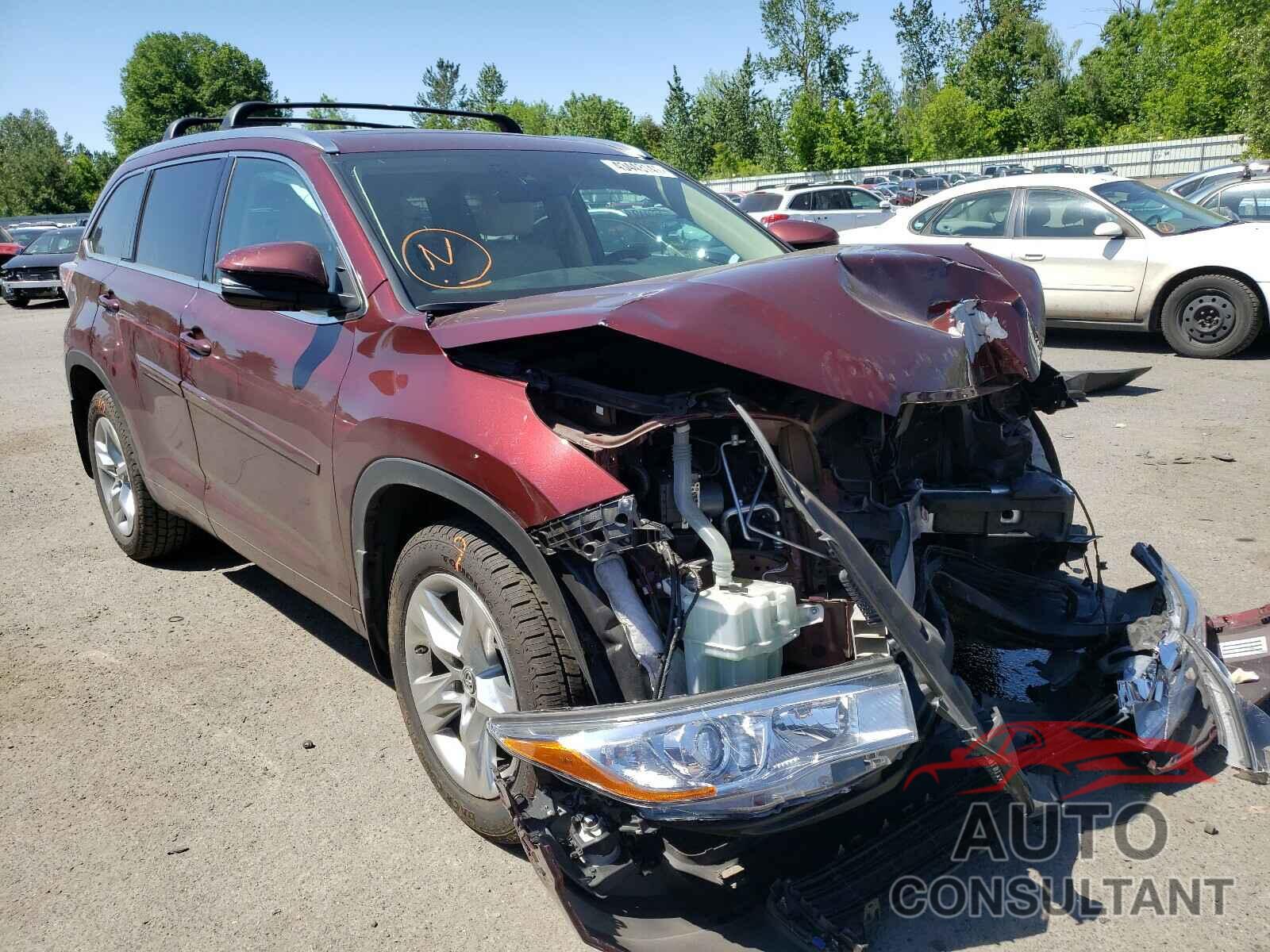 TOYOTA HIGHLANDER 2016 - 5TDDKRFH8GS230759