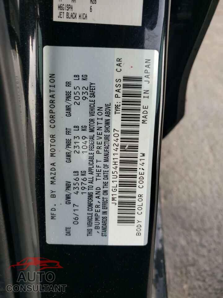 MAZDA 6 2017 - JM1GL1U54H1142407
