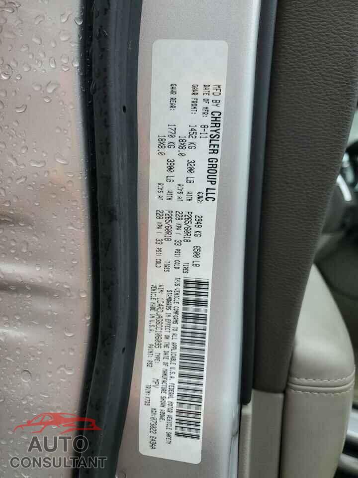 DODGE DURANGO 2012 - 1C4RDJAG6CC106095