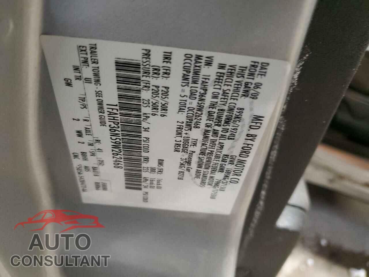 FORD FOCUS 2009 - 1FAHP36N59W262468
