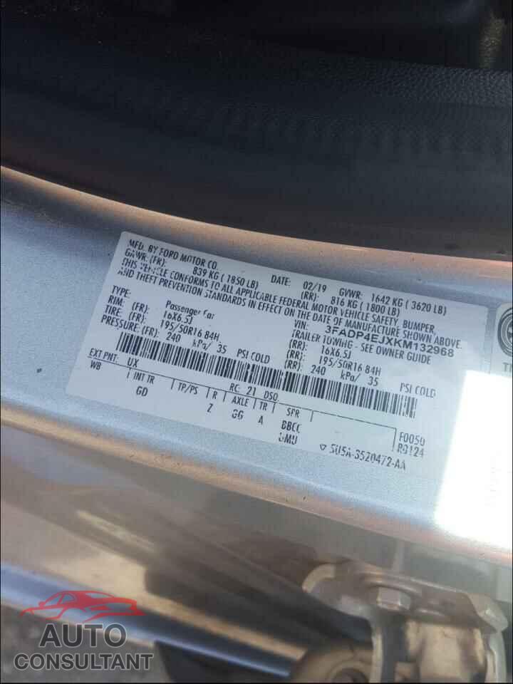 FORD FIESTA 2019 - 3FADP4EJXKM132968