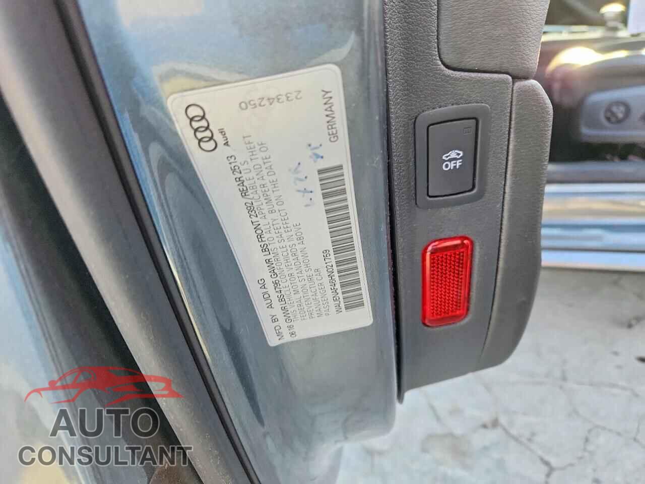 AUDI A4 2017 - WAUENAF46HN021759