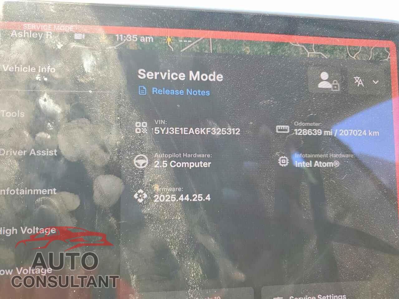 TESLA MODEL 3 2019 - 5YJ3E1EA6KF325312