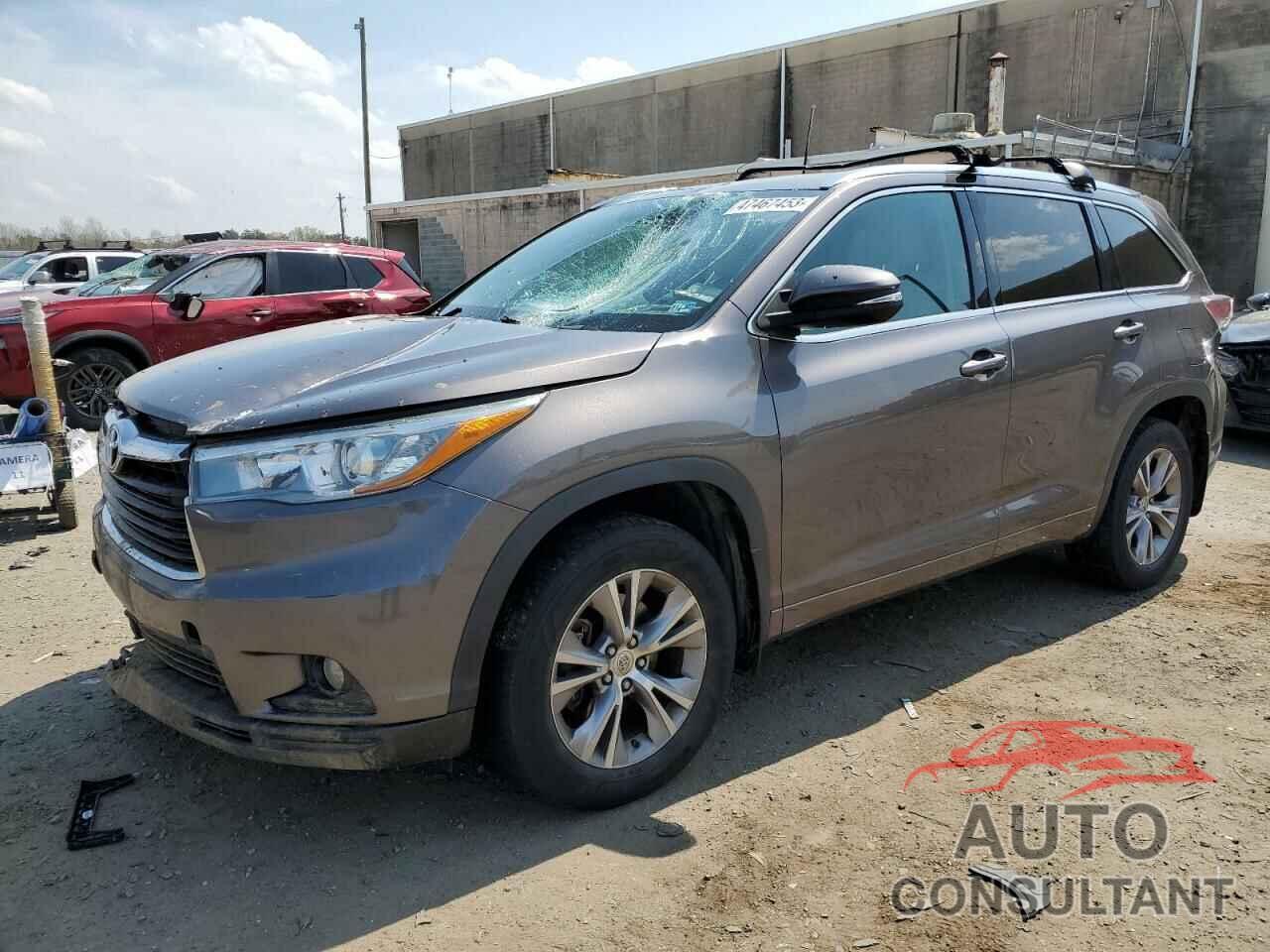 TOYOTA HIGHLANDER 2015 - 5TDJKRFH6FS156968