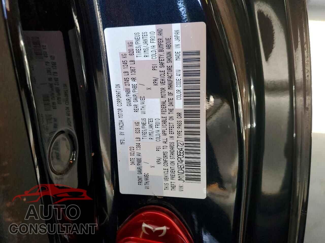 MAZDA MX5 2023 - JM1NDAB74P0554727