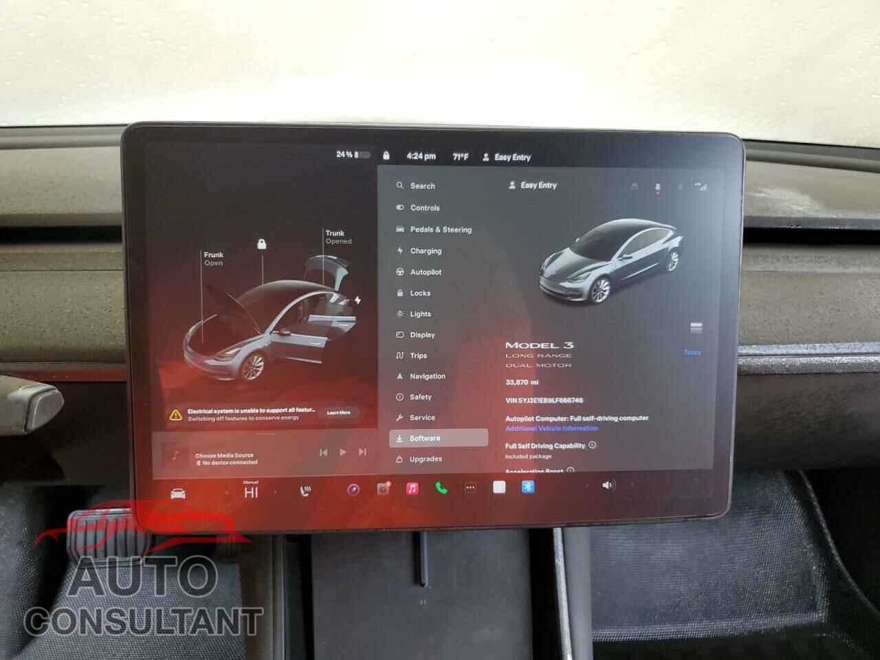 TESLA MODEL 3 2020 - 5YJ3E1EB9LF666746