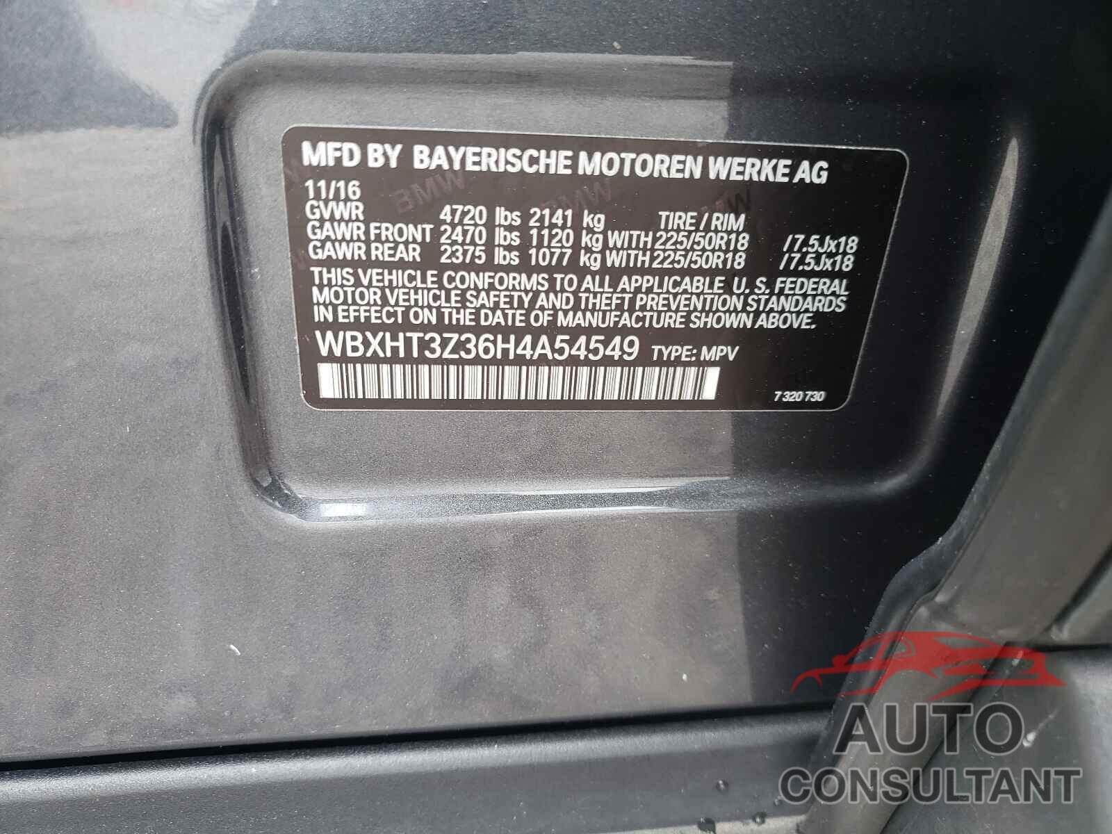 BMW X1 2017 - WBXHT3Z36H4A54549