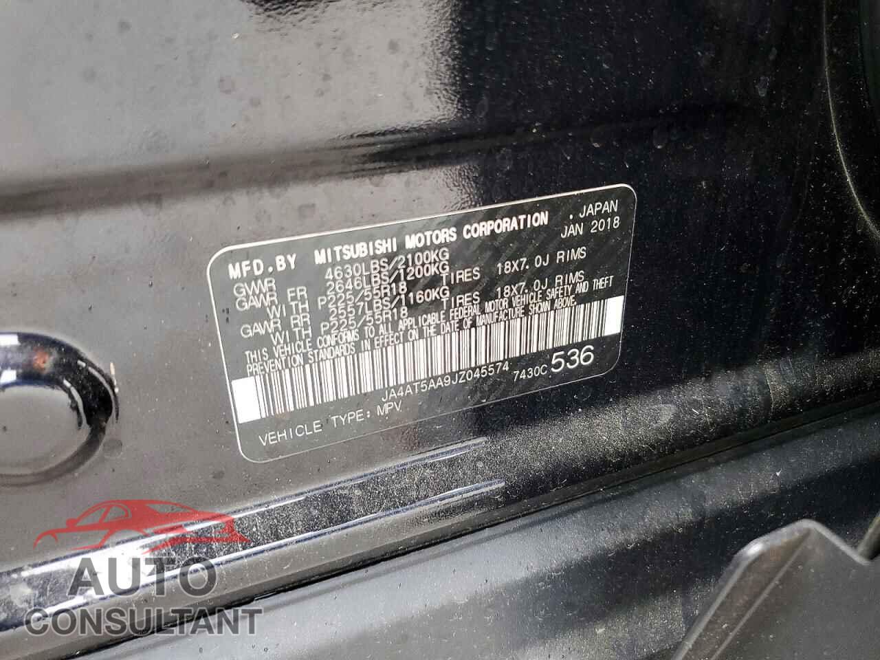MITSUBISHI ECLIPSE 2018 - JA4AT5AA9JZ045574