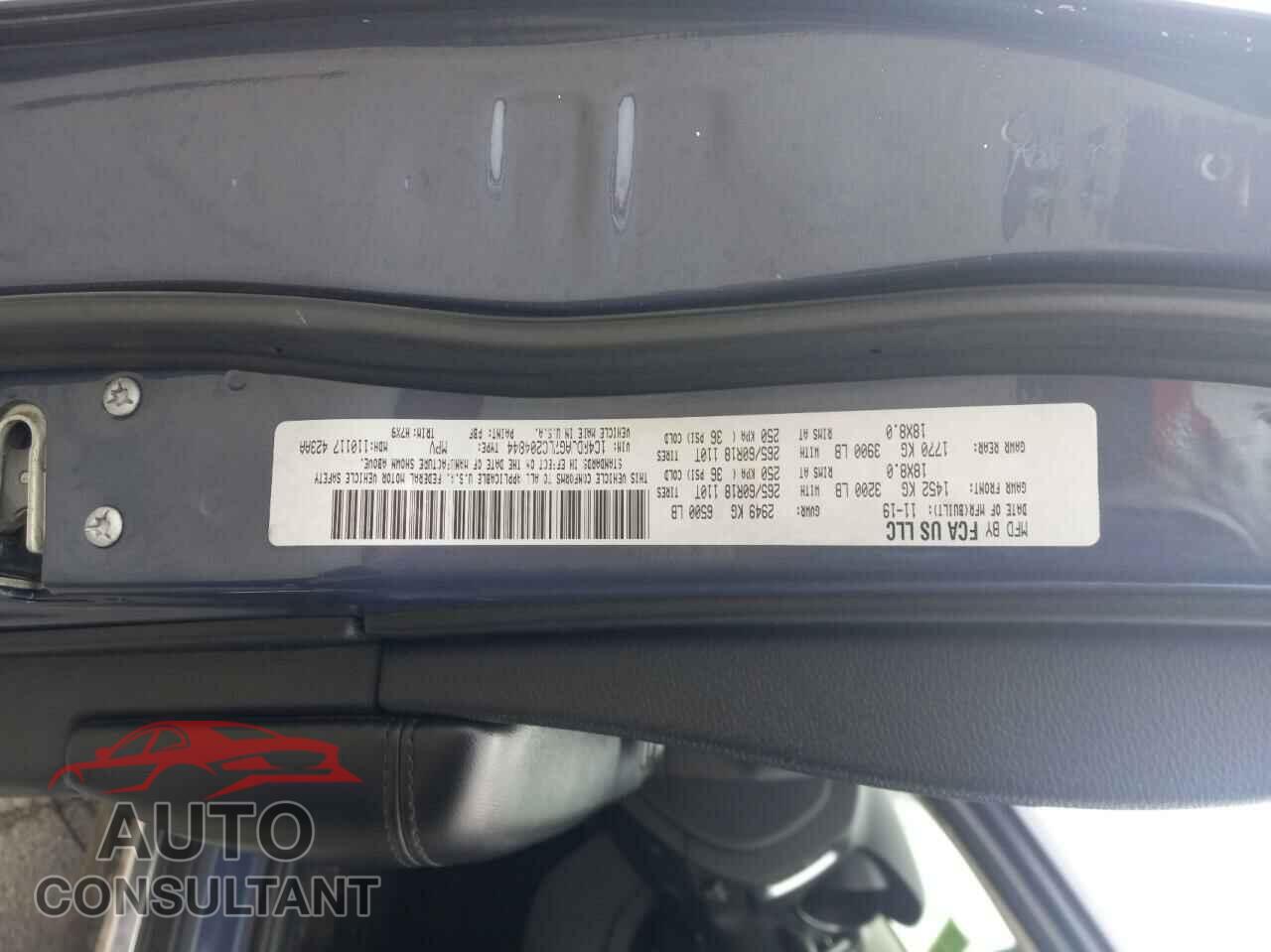 DODGE DURANGO 2020 - 1C4RDJAG7LC204844