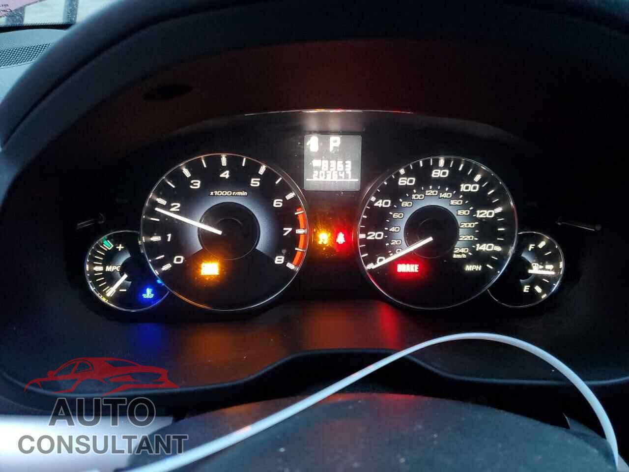 SUBARU OUTBACK 2012 - 4S4BRBAC0C3216092