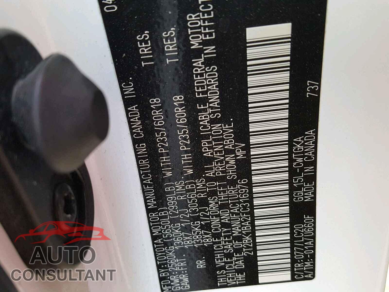 LEXUS RX 350 2015 - 2T2BK1BA2FC316976
