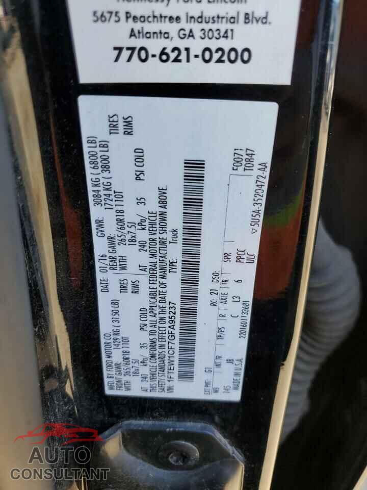 FORD F-150 2016 - 1FTEW1CF7GFA95237