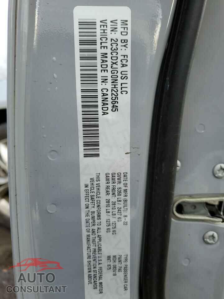 DODGE CHARGER 2022 - 2C3CDXJG0NH225645