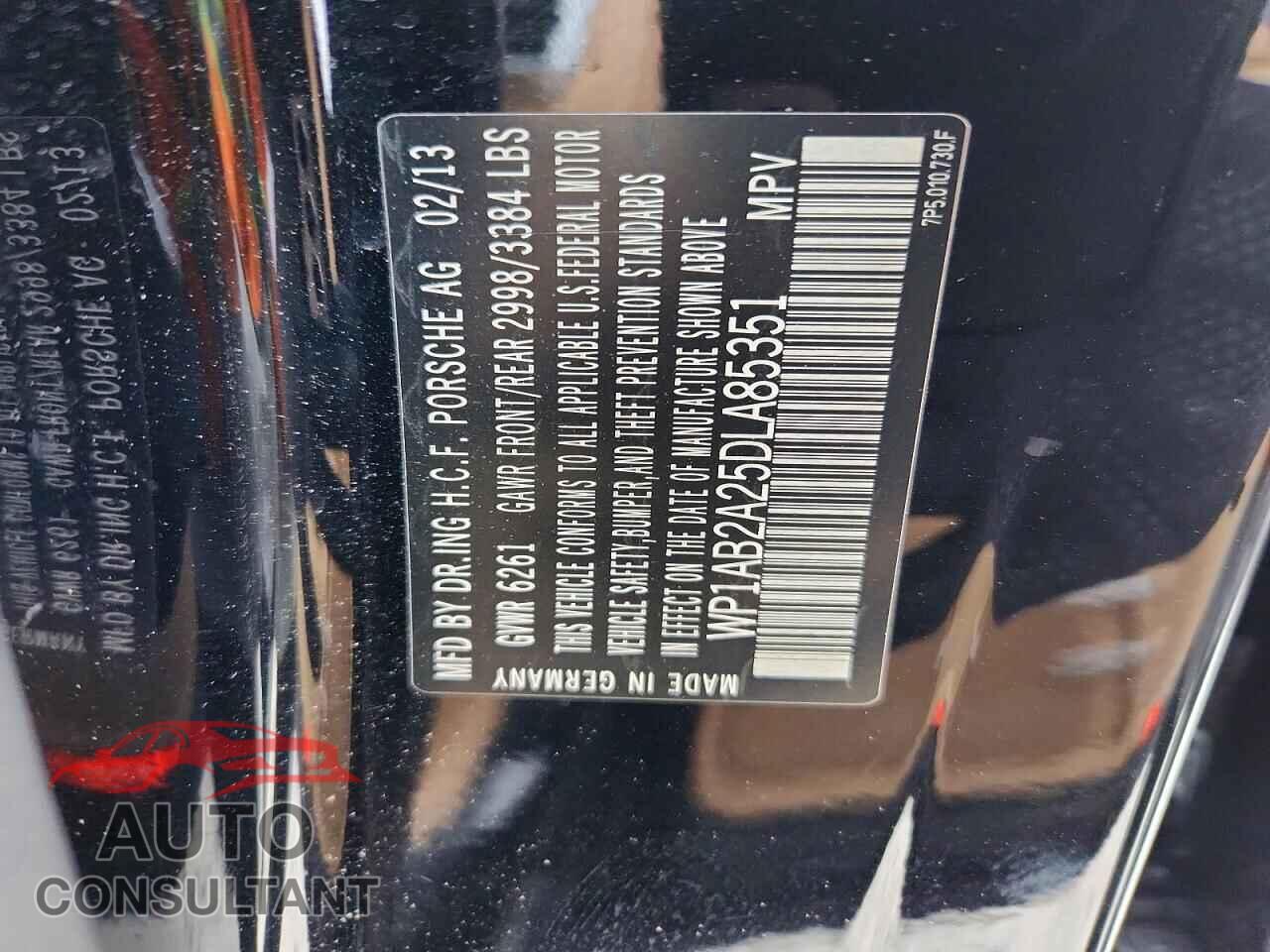 PORSCHE CAYENNE 2013 - WP1AB2A25DLA85351