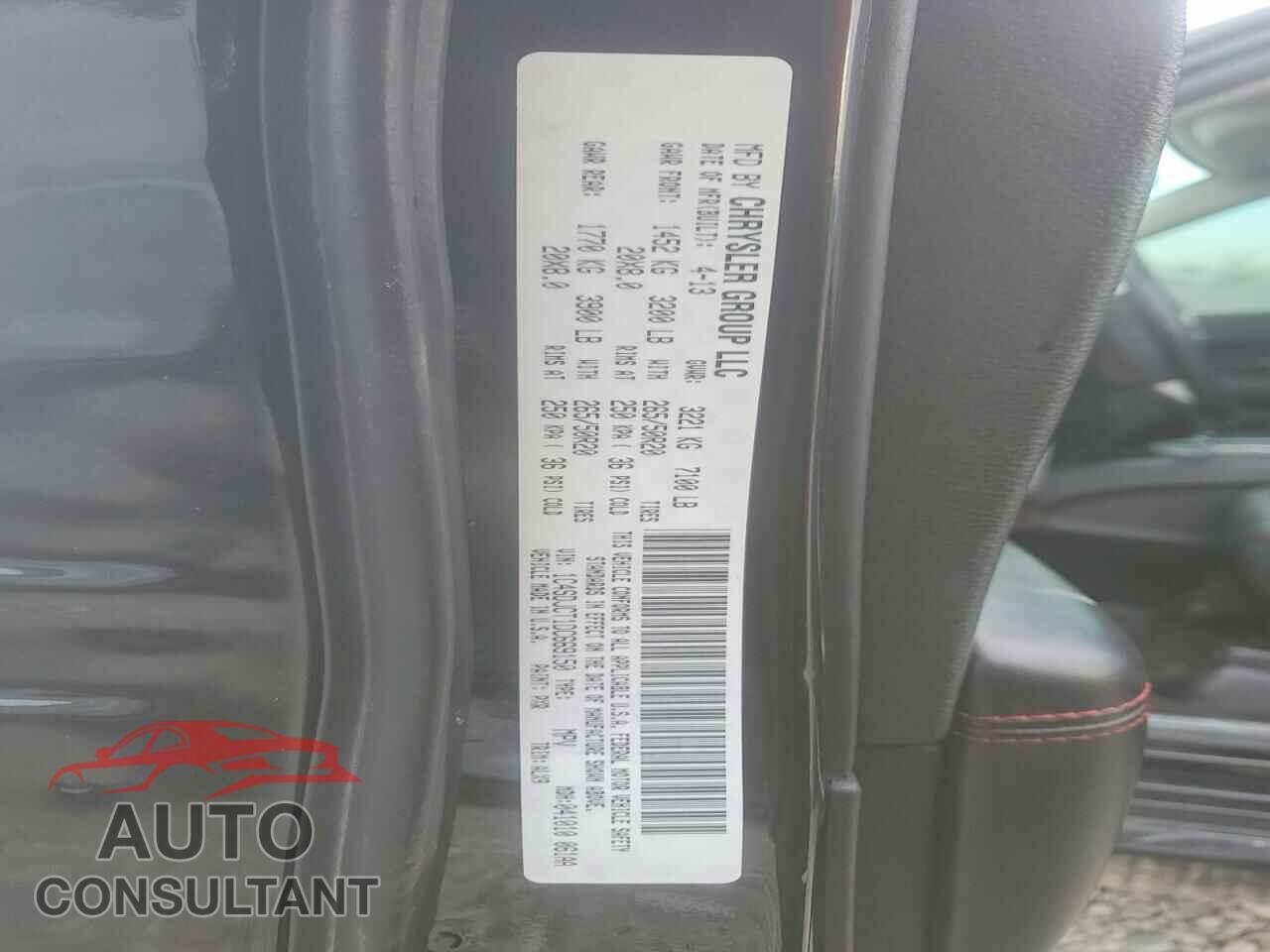 DODGE DURANGO 2013 - 1C4SDJCT1DC669150