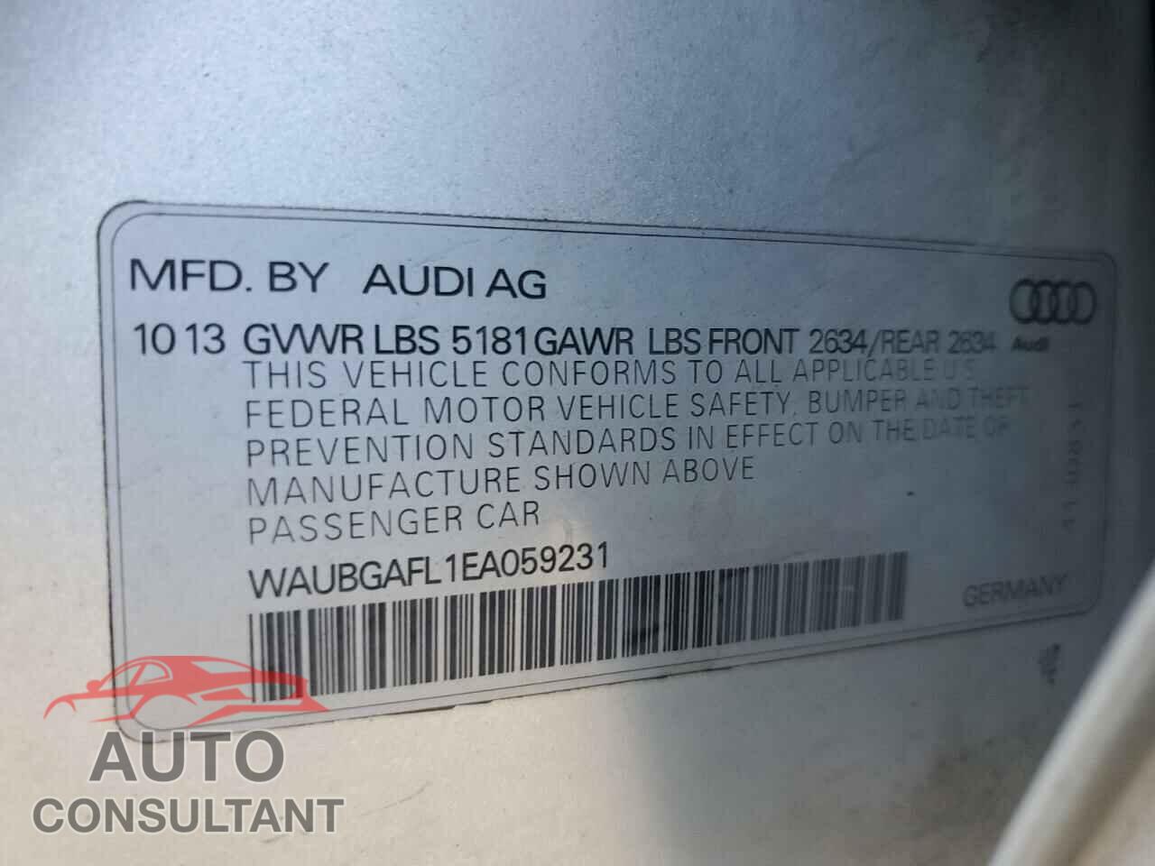 AUDI S4/RS4 2014 - WAUBGAFL1EA059231