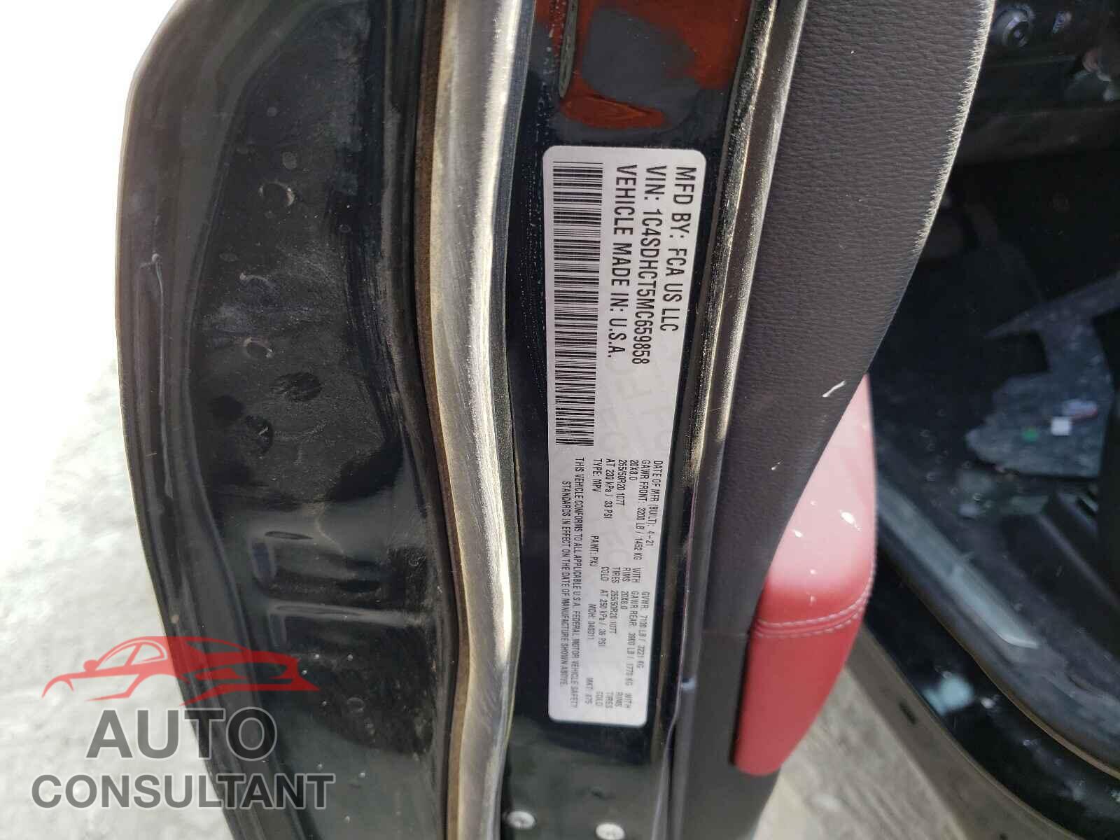 DODGE DURANGO 2021 - 1C4SDHCT5MC659858