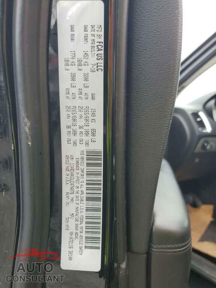 DODGE DURANGO 2018 - 1C4RDHAG3JC474076