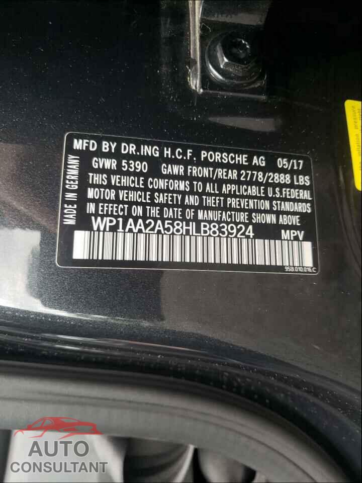 PORSCHE MACAN 2017 - WP1AA2A58HLB83924